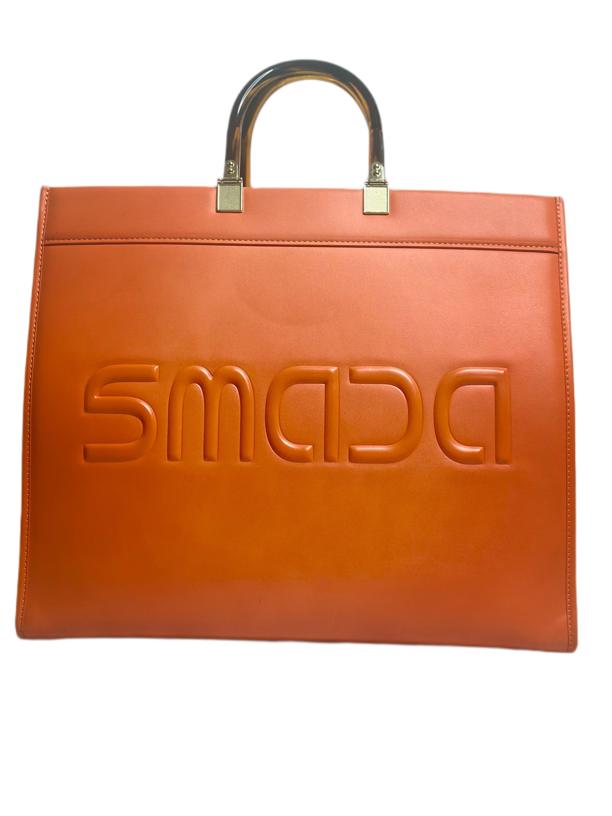 EMBOSSED SMADA LARGE ORANGE BAG